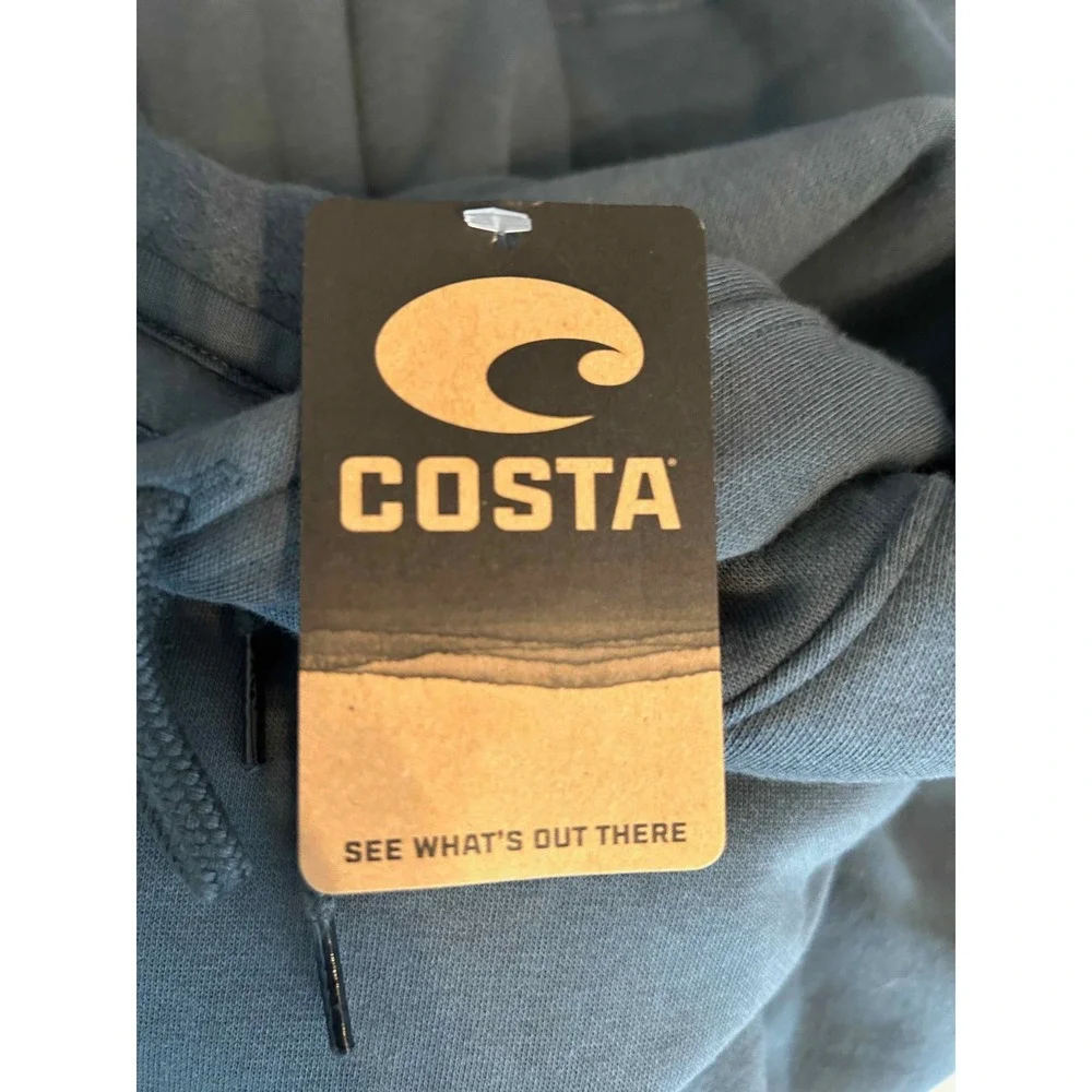 Costa Pullover Hoodie Sweatshirt Pocket Blue Mens Size XL - Picture 11 of 13